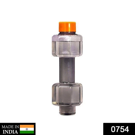0754 DUMBBELL WATER BOTTLE GYM WATER BOTTLE USE FOR SCHOOL , GYM , OFFICE USE (750 ML)