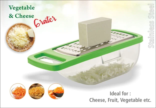 0660CHEESE GRATER / SLICER / CHOPPER WITH STAINLESS STEEL BLADES