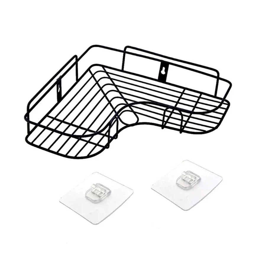1759 SELF-ADHESIVE KITCHEN-BATHROOM CORNER SHELF ORGANISER STORAGE RACK