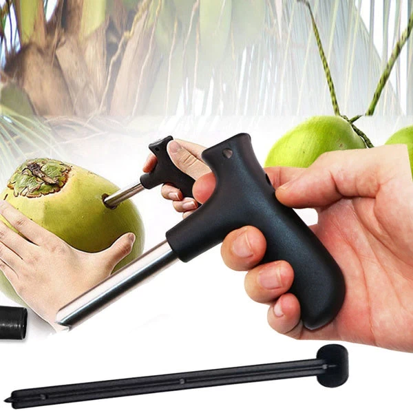1186 PREMIUM COCONUT OPENER TOOL / DRILLER WITH COMFORTABLE GRIP