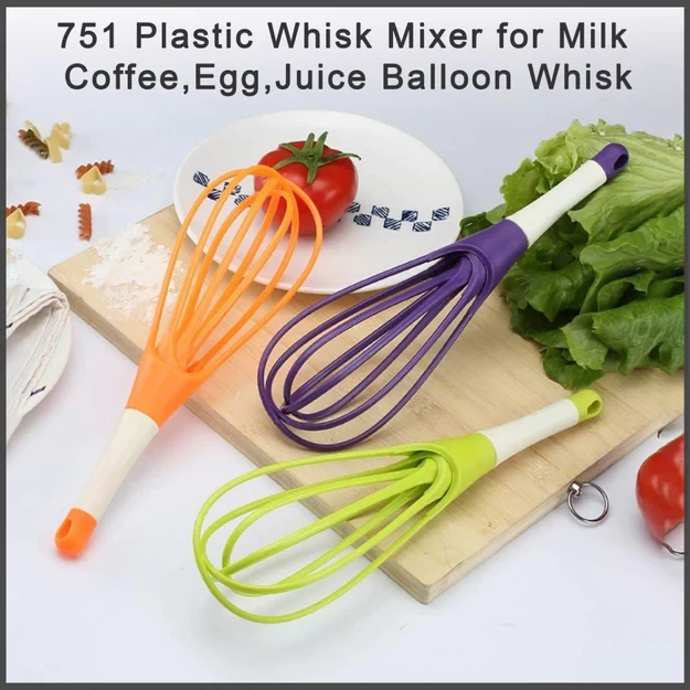 751_PLASTIC WHISK MIXER FOR MILK,COFFEE,EGG,JUICE BALLOON WHISK